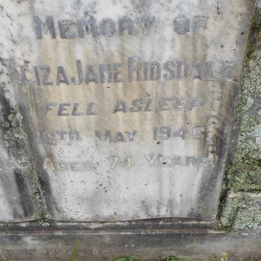 RIDSDALE James -1943 &amp; Eliza Jane -1946