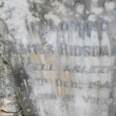 RIDSDALE James -1943 &amp; Eliza Jane -1946