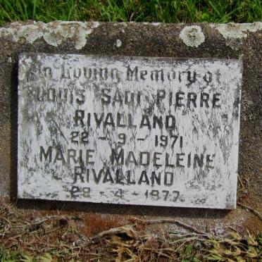 RIVALLAND Louis Sadi Pierre  -1971 &amp; Marie Madeleine -1977