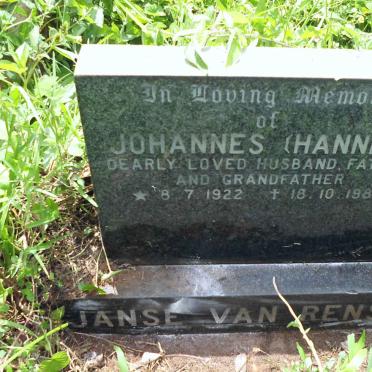 RENSBURG Johannes, Janse van 1922-1985