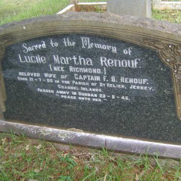 RENOUF Lucile Martha nee RICHMOND 1885-1946