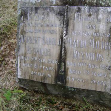 REYNOLDS Herbert Harold -1946 &amp; Maude Mildred -1952