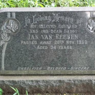 REENEN Ian, van -1960