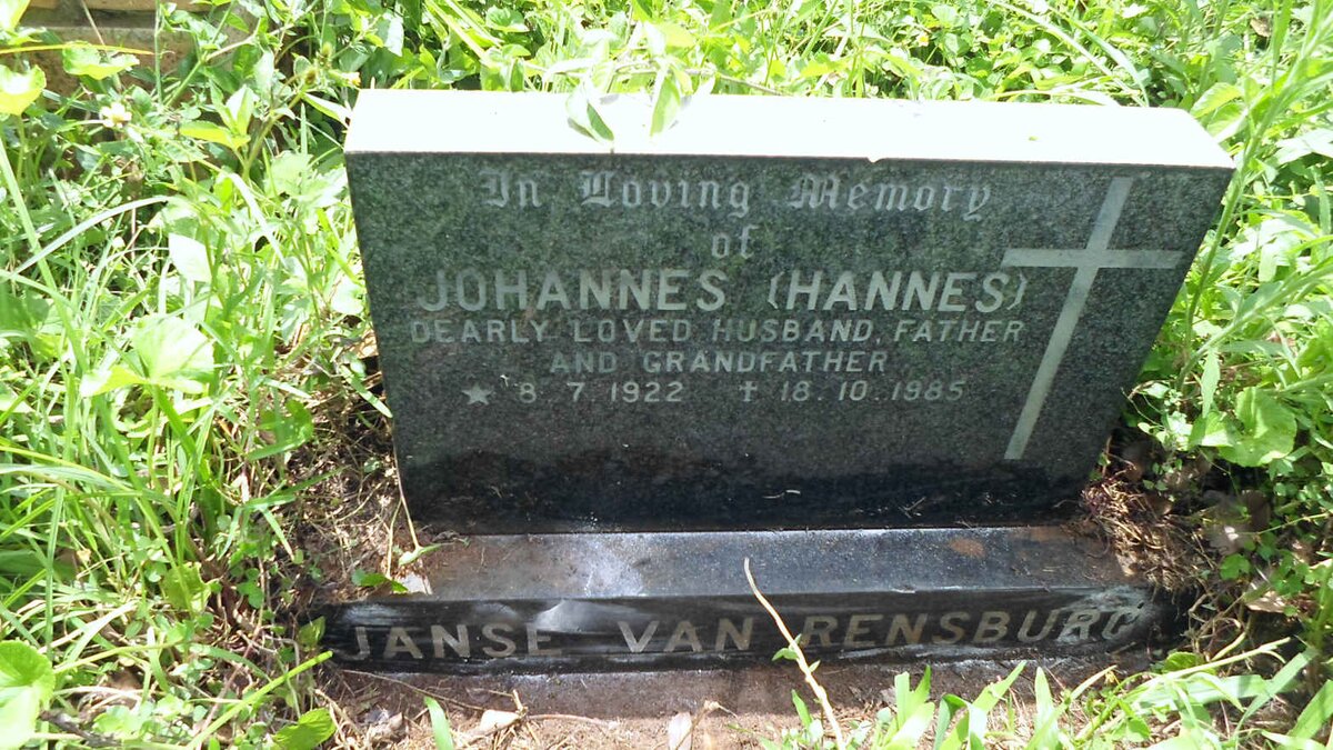 RENSBURG Johannes, Janse van 1922-1985