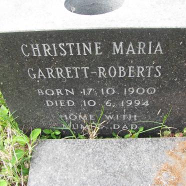 RENSBURG Willem Petrus, Jansen van -1935 &amp; Martha Magdalena -1947 :: ROBERTS Christine Maria, Garrett 1900-1994