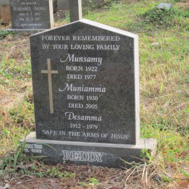 REDDY Desamma 1912-1979 :: REDDY Mumsamy 1922-1977 :: REDDY Muniamma 1930-2005