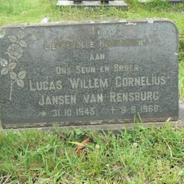 RENSBURG Lucas Willem Cornelius, Jansen van 1945-1968