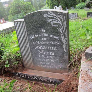 RAUTENBACH Johanna Maria 1922-1997