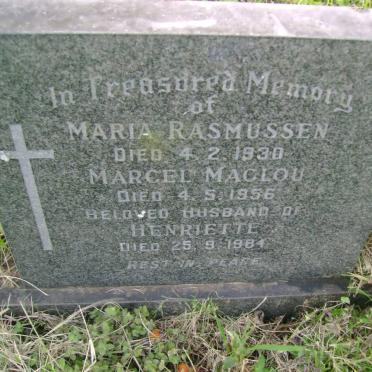 RASMUSSEN Maria -1930 :: MACLOU Marcel -1956 &amp; Henriette -1984