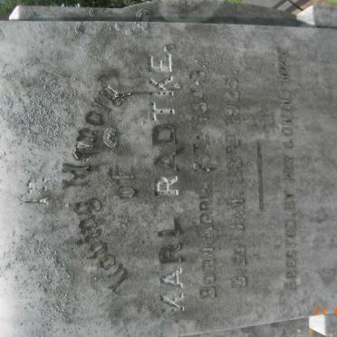 RADTKE Karl 1843-1925