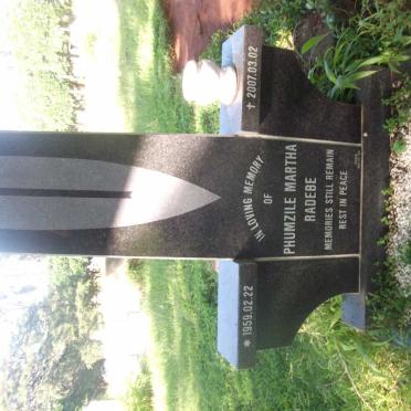 RADEBE Phumzile Martha 1959-2007