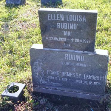 RUBINO Frank Dempsey 1921-1975 &amp; Ellen Louisa 1928-1997