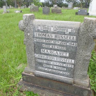 RUSSELL Thomas -1943 &amp; Margaret Chrighton -1973