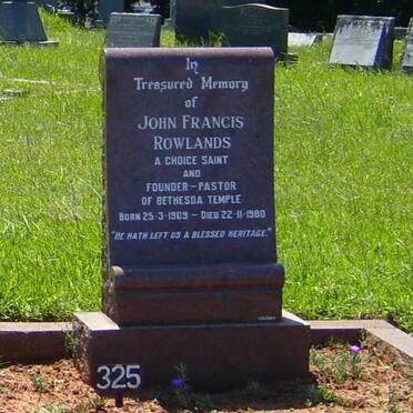 ROWLAND John Francis 1909-1980