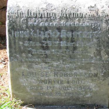 ROBERTSON John -1936 &amp; Louise -1964