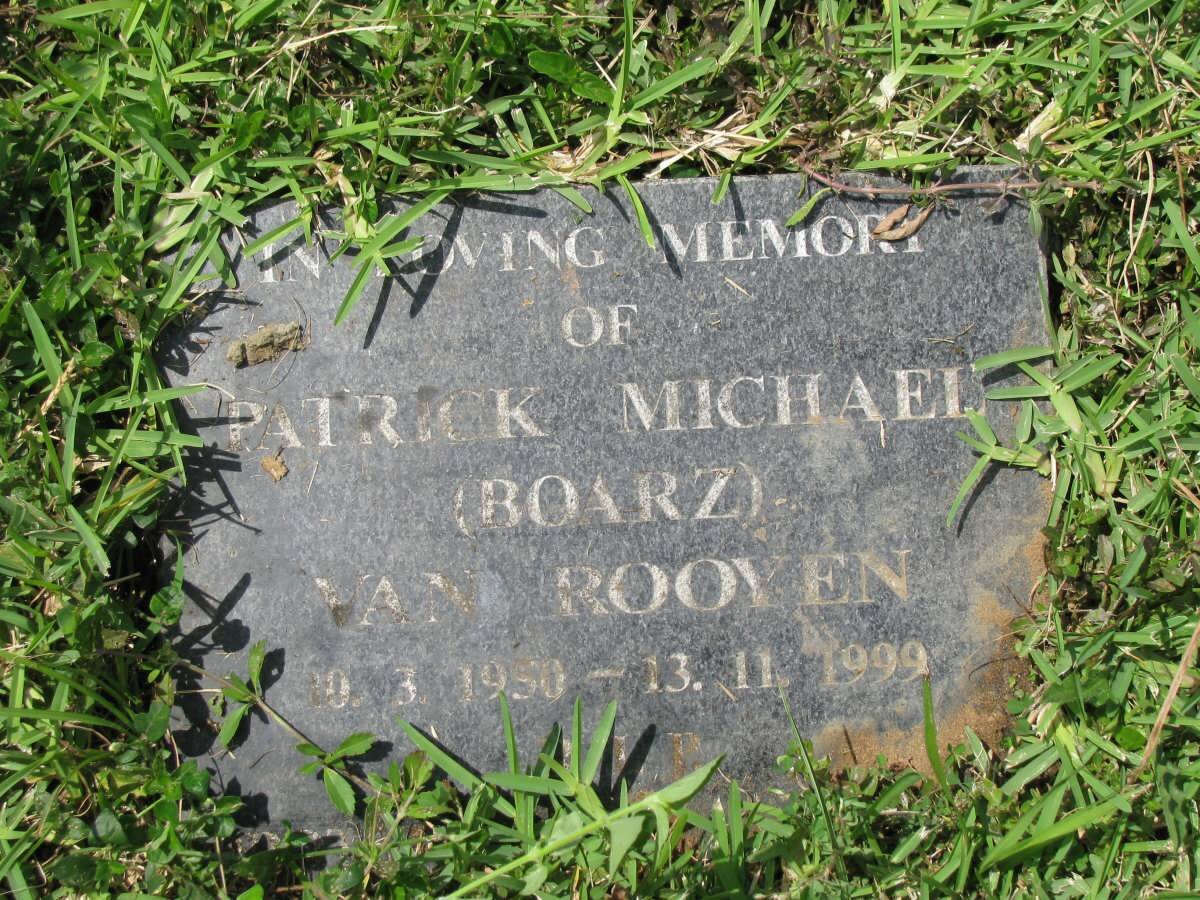 ROOYEN Patrick Michael, van 1950-1999