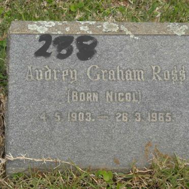 ROSS Audrey Graham nee NICOL 1903-1965