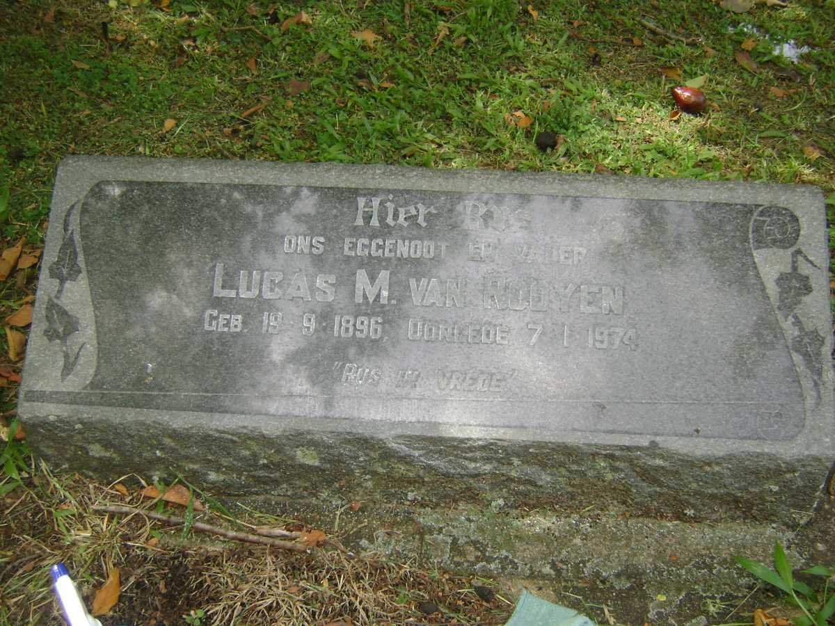 ROOYEN Lucas M., van 1896-1974