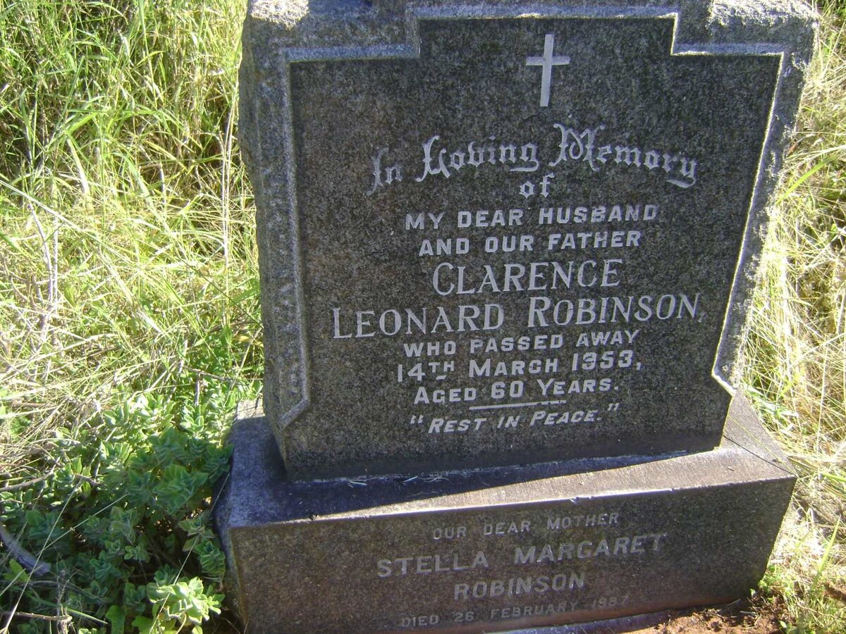 ROBINSON Clarence Leonard -1953 &amp; Stella Margaret -1987