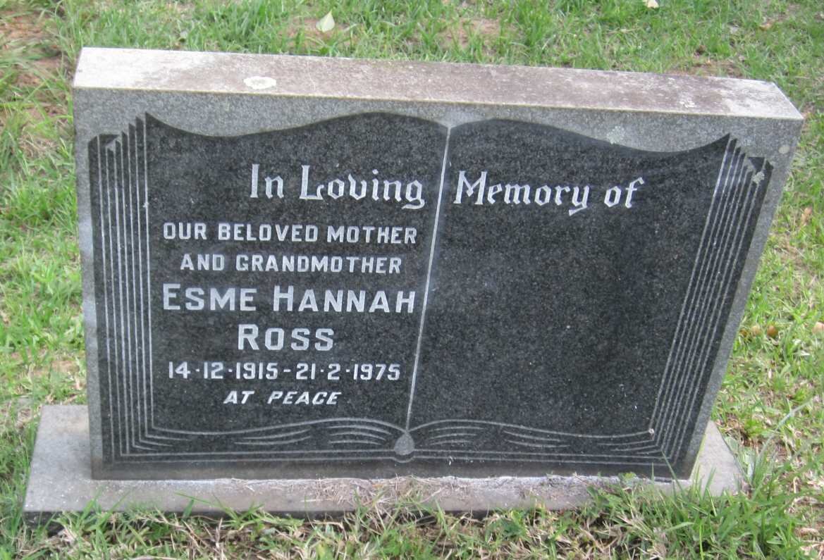 ROSS Esme Hannah 1915-1975