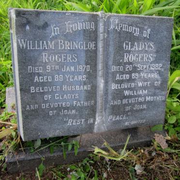 ROGERS William Bringloe -1970 &amp; Gladys -1982 :: STEWART Joan Bringloe 1918-1894