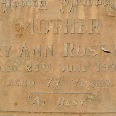 ROSEVEAR Phillip James -1952 &amp; Mary Ann -1934