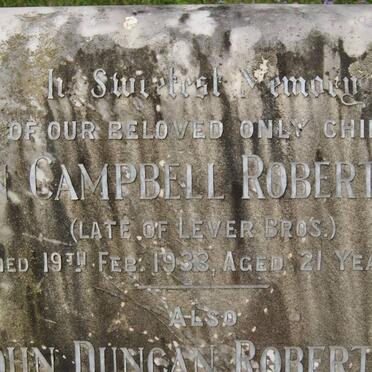 ROBERTSON John Duncan -1940 &amp; Sarah James -1961 :: ROBERTSON Ian Campbell -1933 :: GIBBS Natalie Sinclair -1991