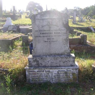 ROSE Ernestine -1923 :: ROSE Ernest Martin -1942 :: ROSE Hedwig -1957