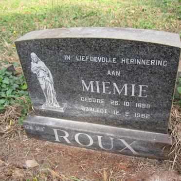 ROUX Maria Johanna Cornelia 1898-1982
