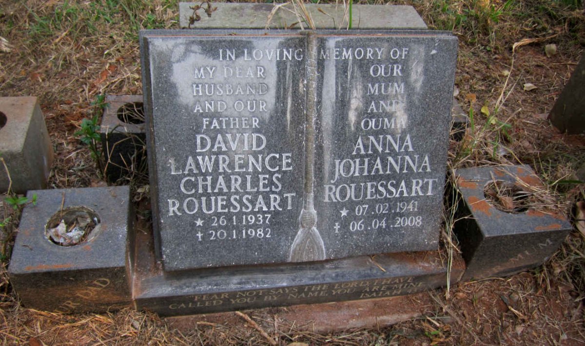 ROUESSART David Lawrence Charles 1937-1982 &amp; Anna Johanna 1941-2008