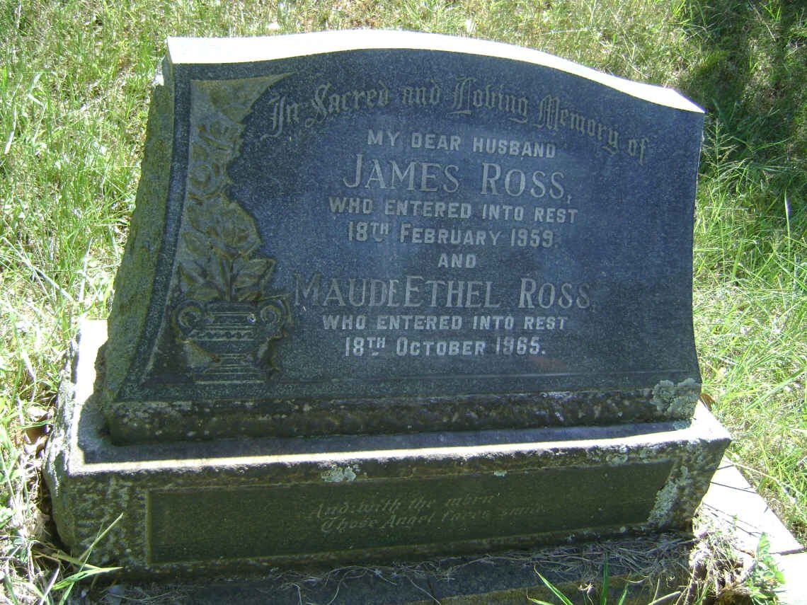 ROSS James -1959 &amp; Maude Ethel -1965
