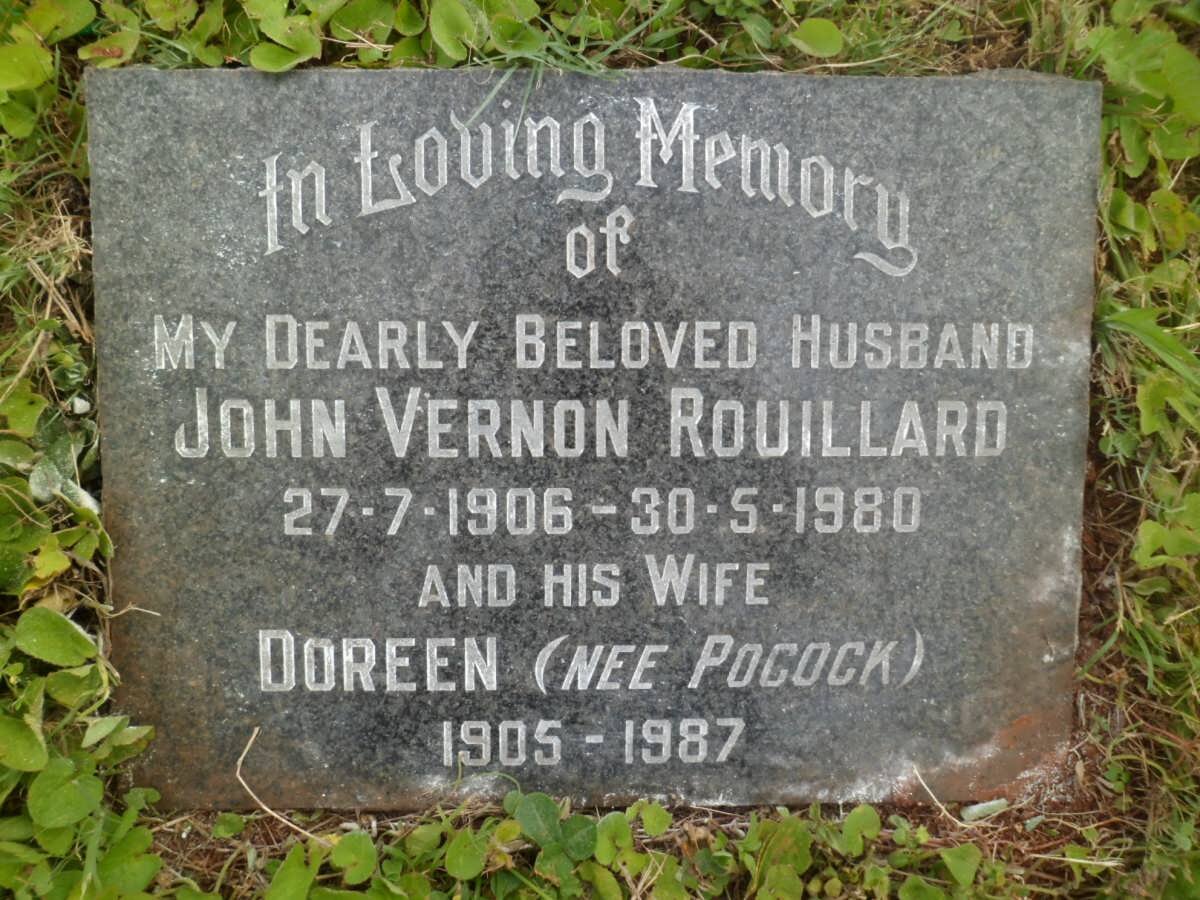 ROUILLARD John Vernon 1906-1980 &amp; Doreen POCOCK 1905-1987