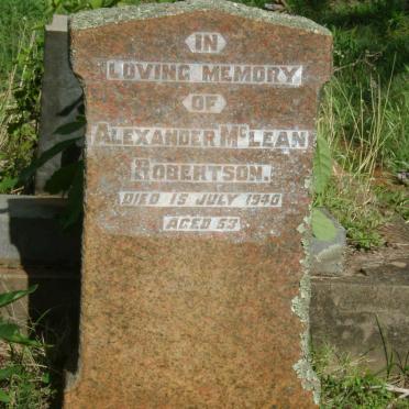 ROBERTSON Alexander McLean -1940