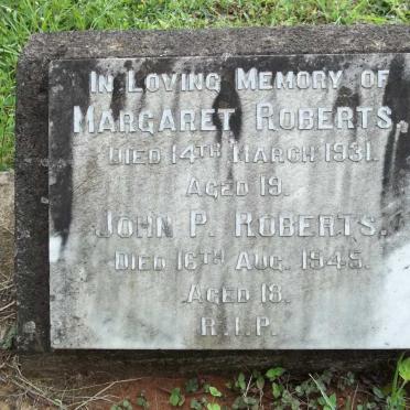 ROBERTS John P. -1945 :: ROBERTS Margaret -1931