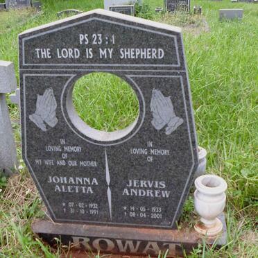 ROWAT Jervis Andrew 1933-2001 :: ROWAT Johanna Aletta 1932-1991