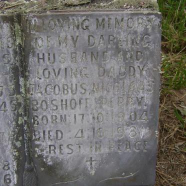 PERRY Jacobus Nicolaas Boshoff 1904-1961