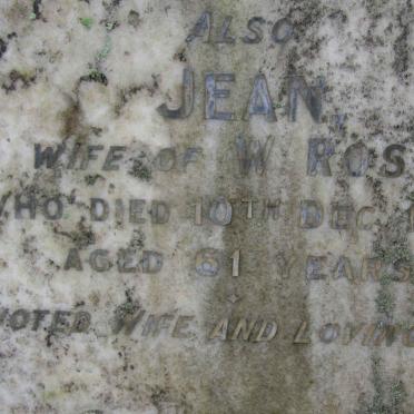 ROSS William -1961 &amp; Jean -1934 :: FALCONER Alice -1930 