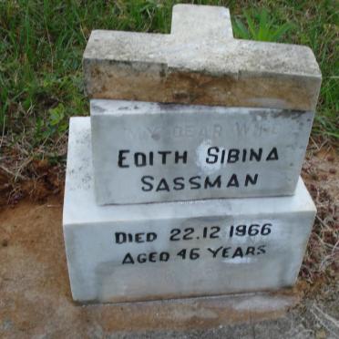 SASSMAN Edith Sibina -1966