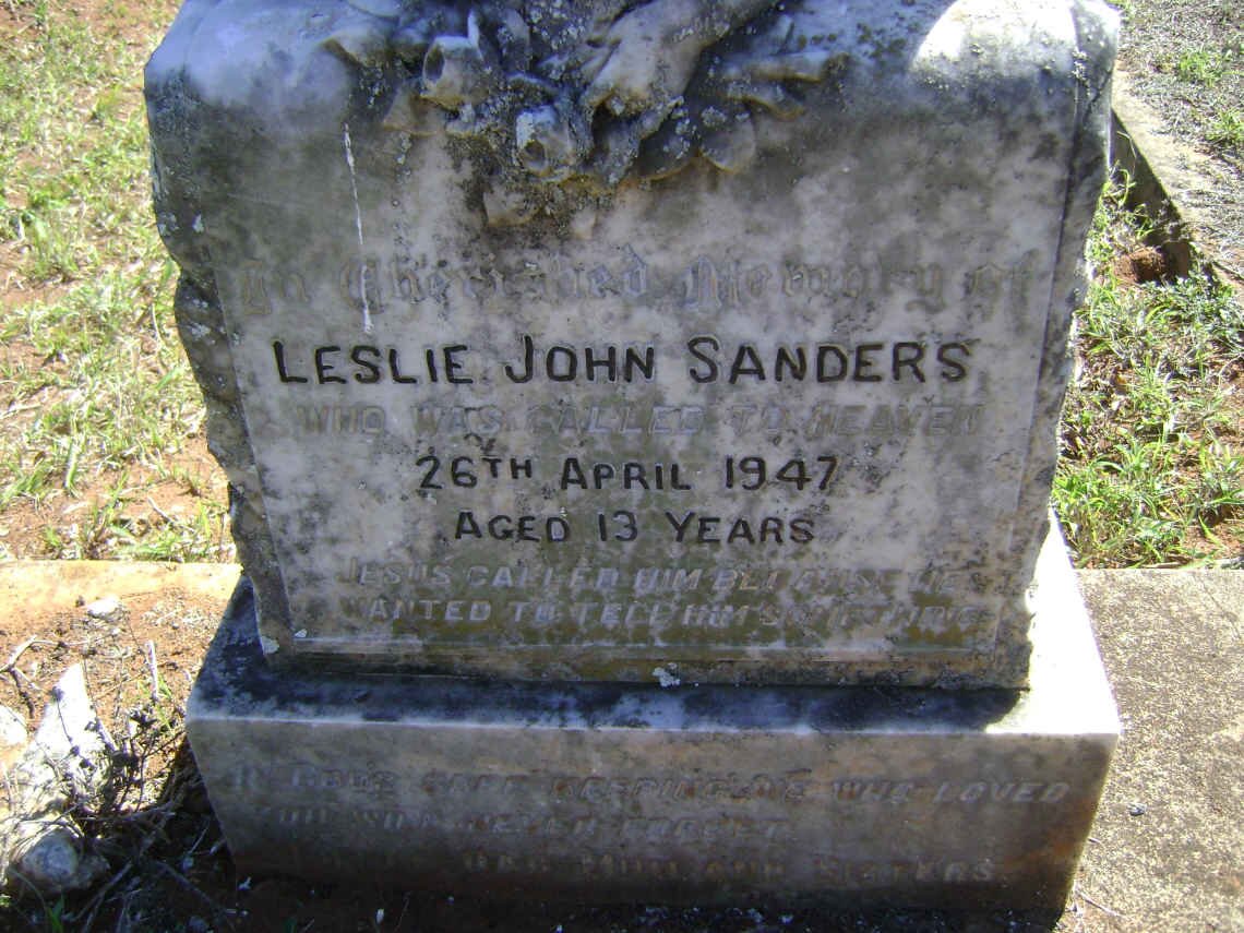SANDERS Leslie John -1947