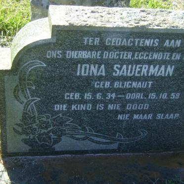 SAUERMAN Iona nee BLIGNAUT 1934-1959