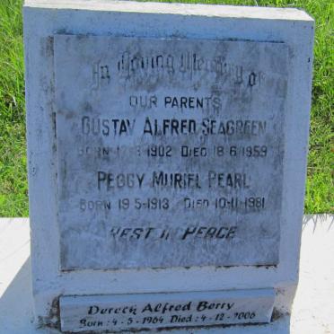 SEAGREEN Gustav Alfred 1902-1959 &amp; Peggy Muriel Pearl 1913-1981