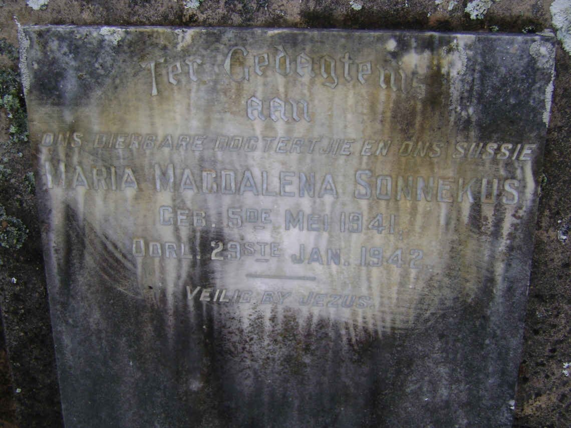 SONNEKUS Maria Magdalena 1941-1942