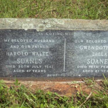 SOANES Harold Walter -1947 &amp; Gwendothlyn Zella -1985