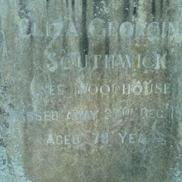 SOUTHWICK Eliza Georgina nee WOODHOUSE -1967
