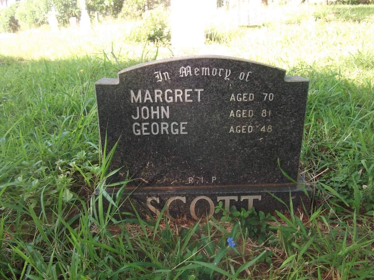 SCOTT John -1969 :: SCOTT Margaret -1954 :: SCOTT George -1984