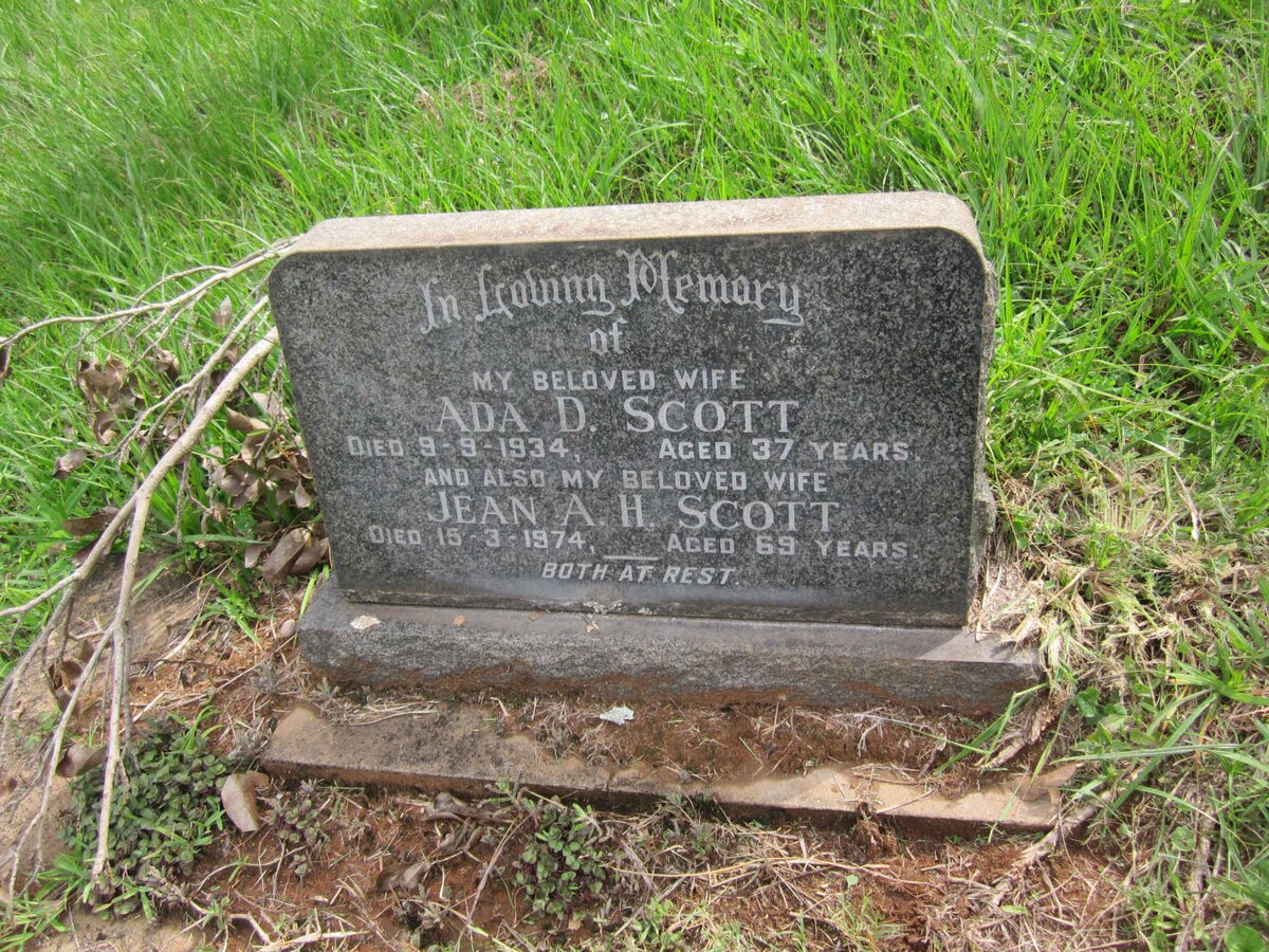 SCOTT Ada D. -1934 :: SCOTT Jean A.H. -1974