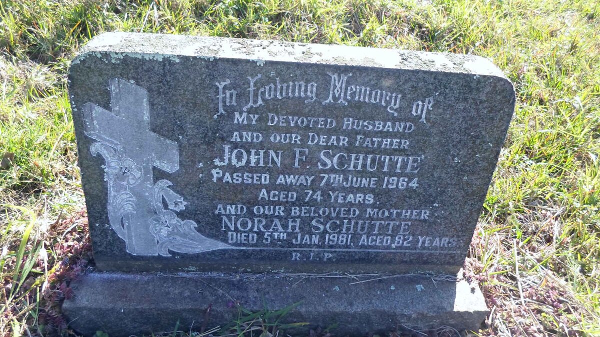 SCHUTTE John F. -1964 &amp; Norah -1981