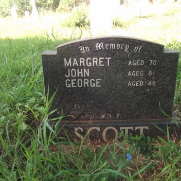 SCOTT John -1969 :: SCOTT Margaret -1954 :: SCOTT George -1984