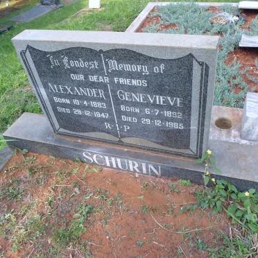 SCHURIN Alexander 1883-1947 &amp; Genevieve 1892-1985