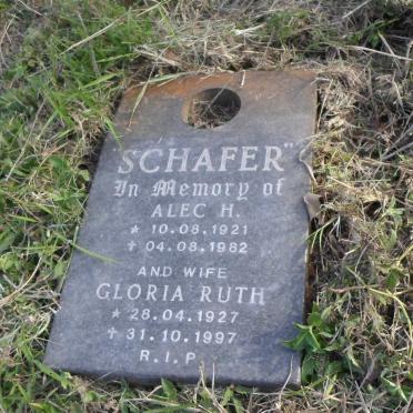 SCHAFER Ellen 1896-1972 :: SCHAFER Alec H. 1921-1982 &amp; Gloria Ruth 1927-1997